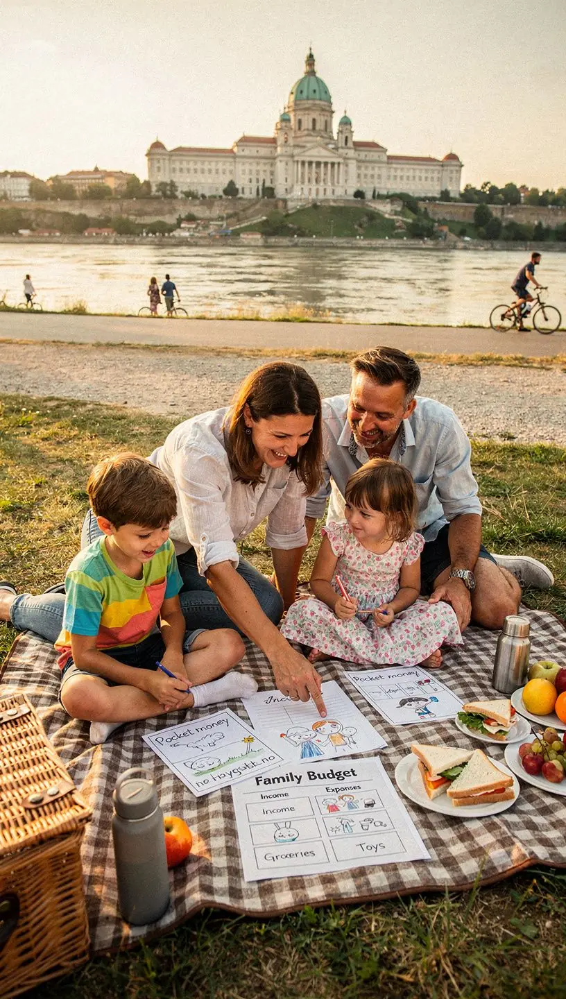 Csoport emberek, akik együtt tanulnak a pénzügyi tervezésről és a költségvetés készítéséről.